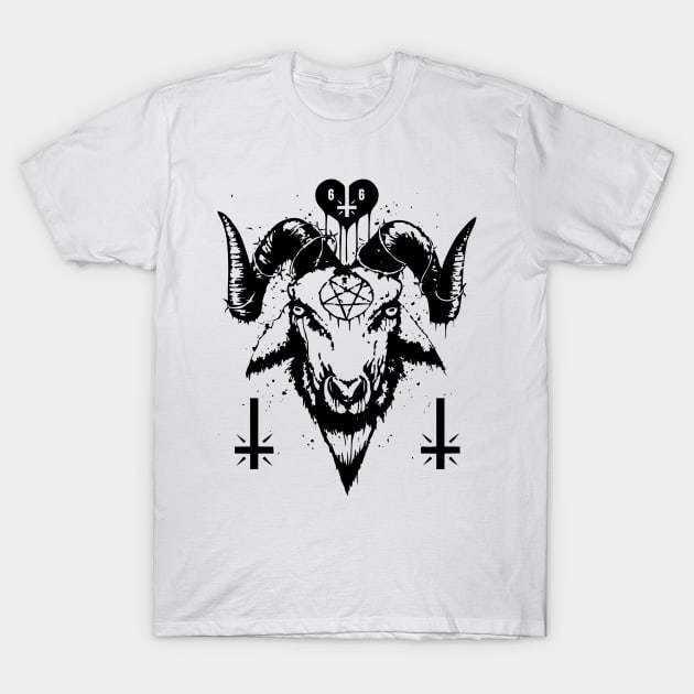 666 Satanic Baphomet T-Shirt by pa2rok